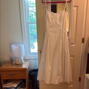 Elegant White Spaghetti Strap Dress